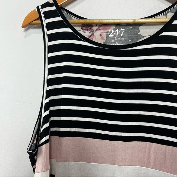 24/7 Maurices Mixed Pattern Tank 0X - Picture 2 of 6